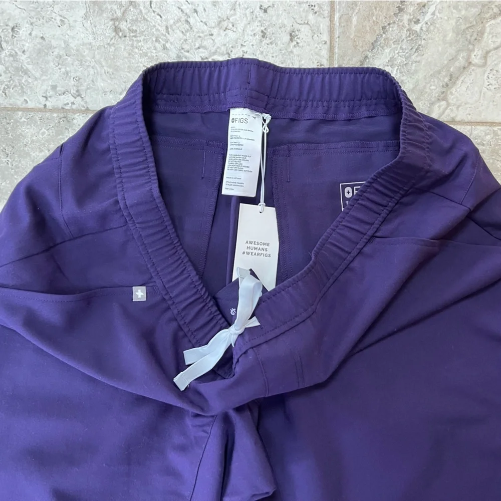 FIGS NWT Men’s Tansen Jogger Scrub Pants in RARE Dark Purple (PO #4994), XXL